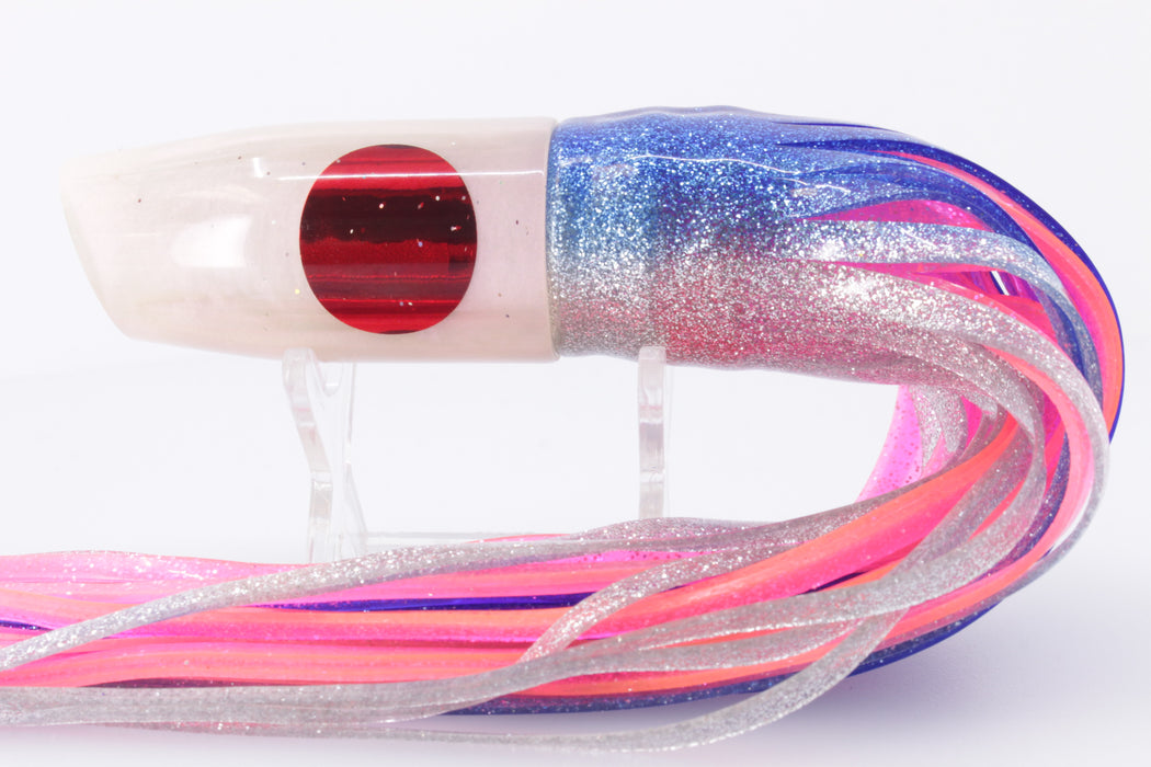 Tanigawa Lures Strawberry Pearl Red Eyes Plunger 9" 6.4oz Skirted Blue-Silver-Pink