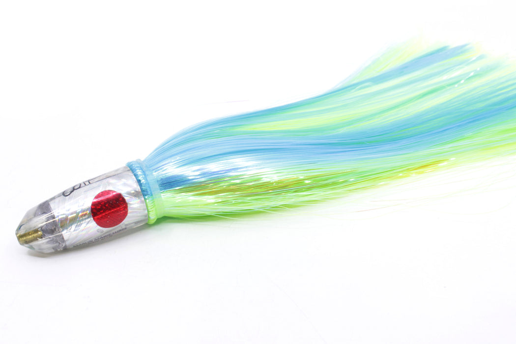 Marlin Magic Lures Silver Rainbow Starburst Tiny Blue Jet 7" 3.5oz Strobez Ice Blue-Green