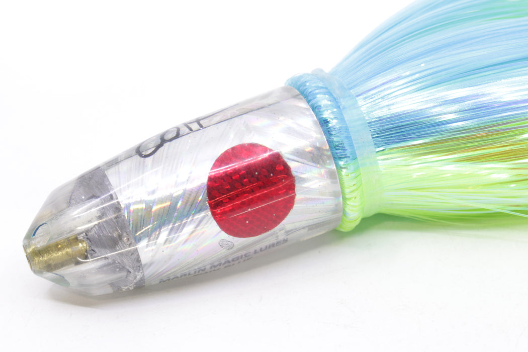 Marlin Magic Lures Silver Rainbow Starburst Tiny Blue Jet 7" 3.5oz Strobez Ice Blue-Green