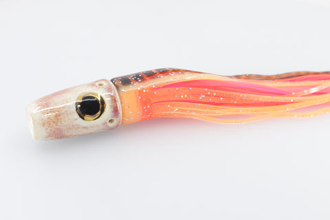 Mark White Lures Squid Pearl Smoker 7 2.8oz Skirted Orange-Black