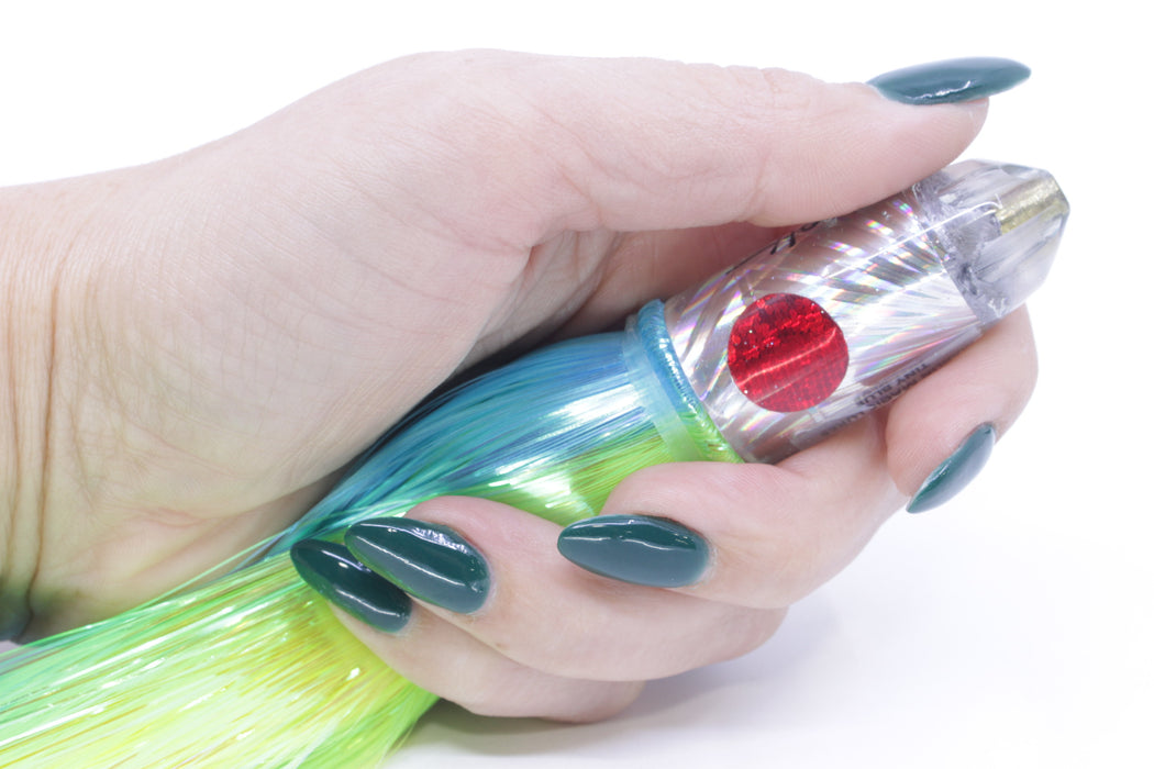 Marlin Magic Lures Silver Rainbow Starburst Tiny Blue Jet 7" 3.5oz Strobez Ice Blue-Green