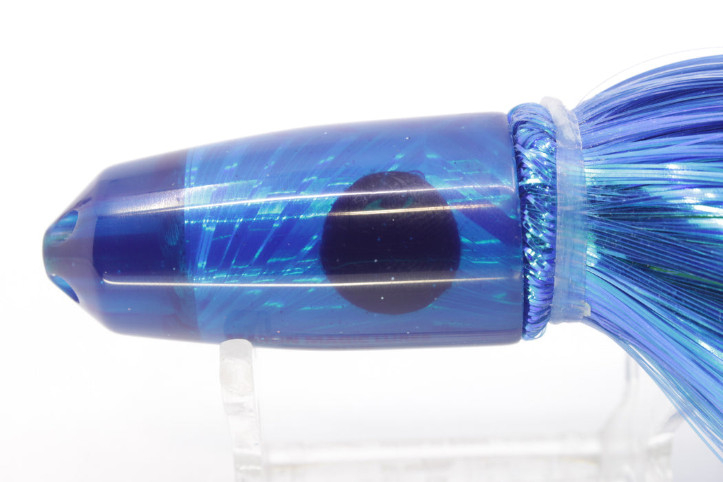 Marlin Magic Lures Blue Rainbow Starburst Tiny Blue Jet 7" 3.5oz Strobez Blue/Green