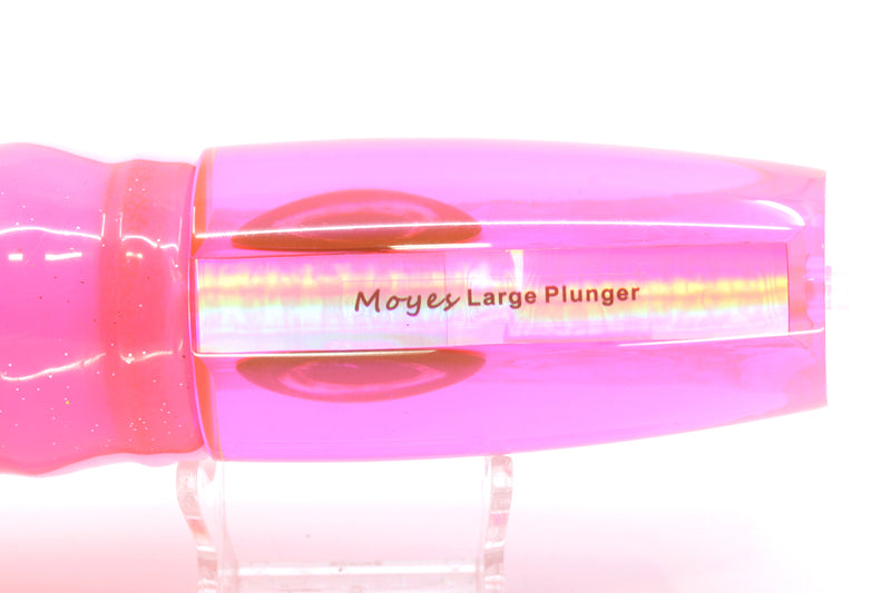 Moyes Lures Fluorescent Pink MOP Large Plunger 14" 14oz Skirted Orange-Pink