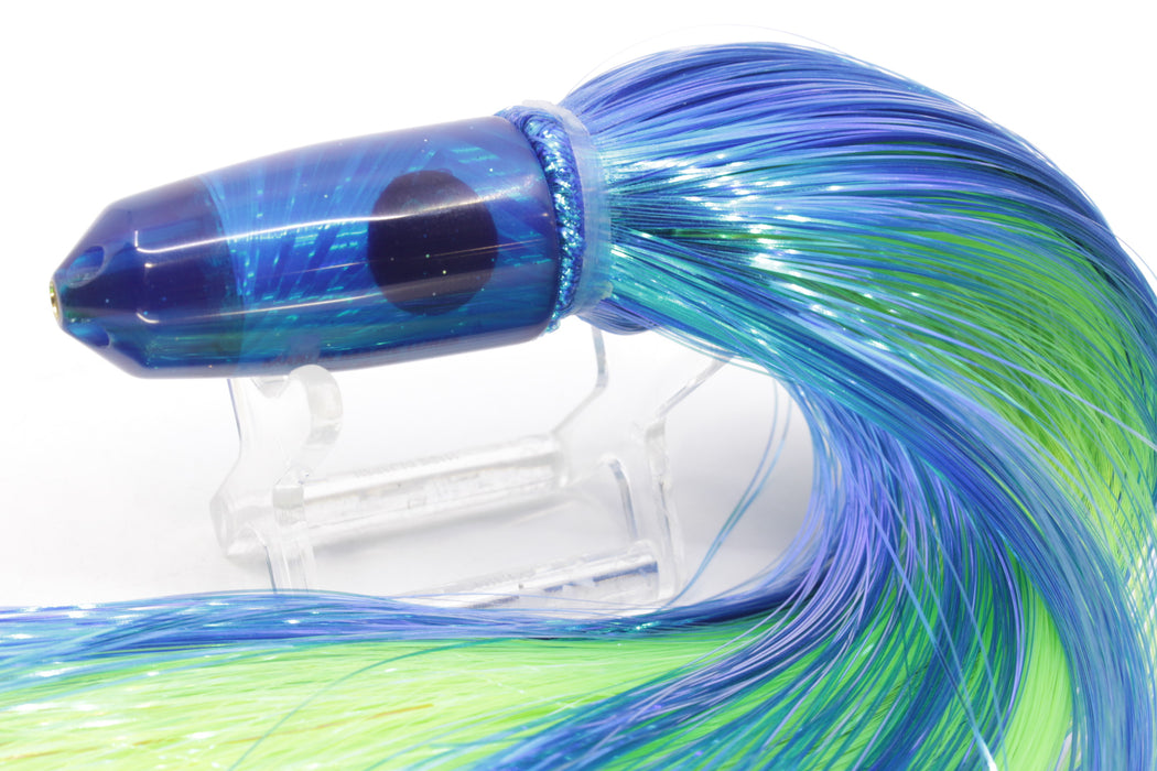 Marlin Magic Lures Blue Rainbow Starburst Tiny Blue Jet 7" 3.5oz Strobez Blue/Green