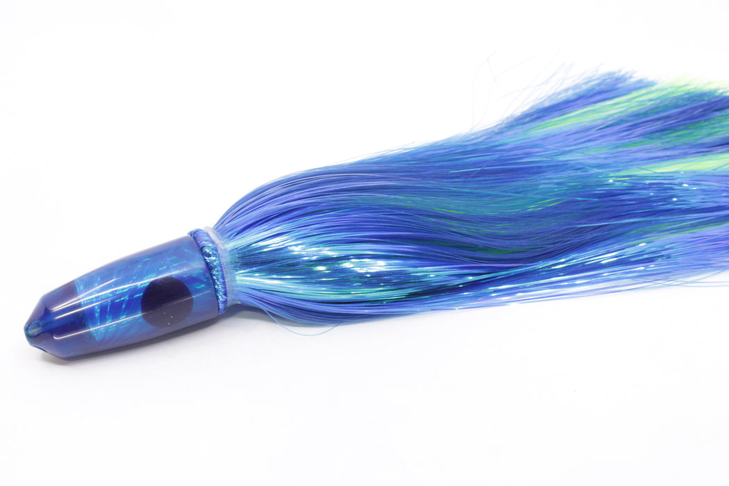 Marlin Magic Lures Blue Rainbow Starburst Tiny Blue Jet 7" 3.5oz Strobez Blue/Green