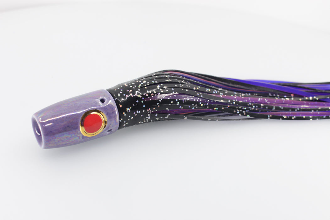 Mark White Lures Lavender Rainbow Pearl Smoker 7" 2.8oz Skirted Black-Plum