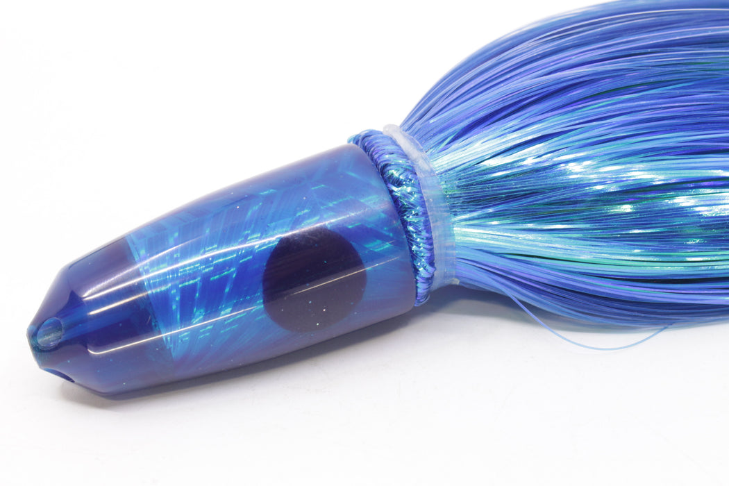 Marlin Magic Lures Blue Rainbow Starburst Tiny Blue Jet 7" 3.5oz Strobez Blue/Green
