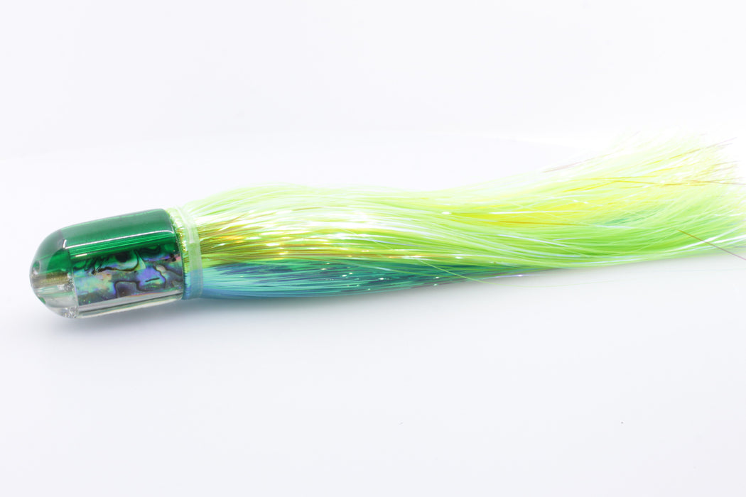 Marlin Magic Lures Paua Shell Green Back Jumbo AP Jet 9" 6oz Strobez Green-Ice Blue