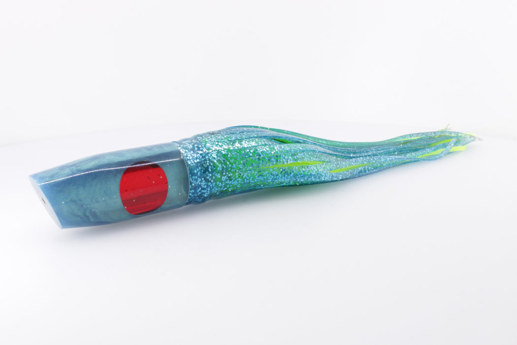 Tanigawa Lures Turquoise Pearl Red Eyes Plunger 9" 6.4oz Skirted