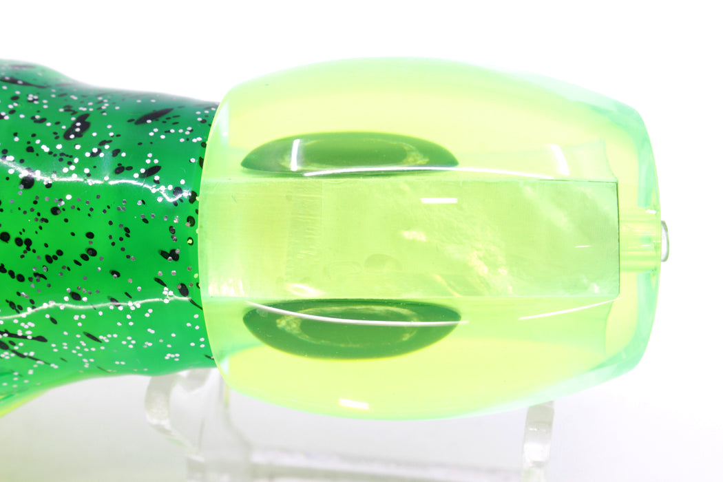 Moyes Lures Chartreuse MOP Taxi Eyes Medium Blaster 12" 8oz Skirted Green-Clear/Chartreuse