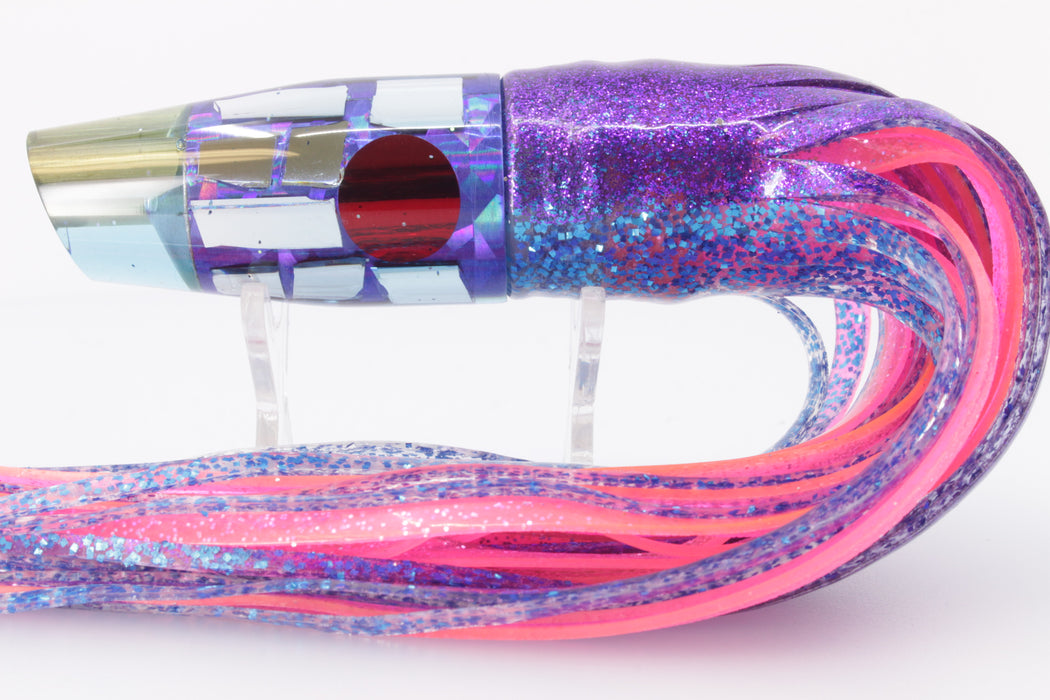 Tanigawa Lures Purple Rainbow Cracked Glass 2-Hole Slant 9"+ 9.6oz Skirted