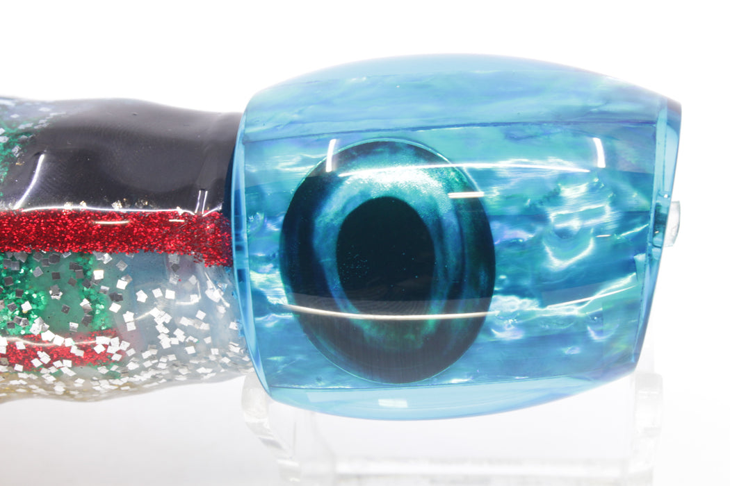 Moyes Lures Ice Blue Awabi Taxi Eyes Medium Blaster 12" 8oz Skirted Evil