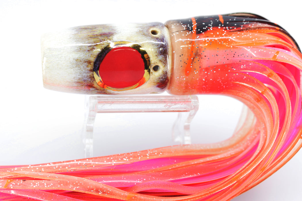 Mark White Lures Texas Turd Smoker 9" 5oz Skirted Root Beer-Petrolero/Pink