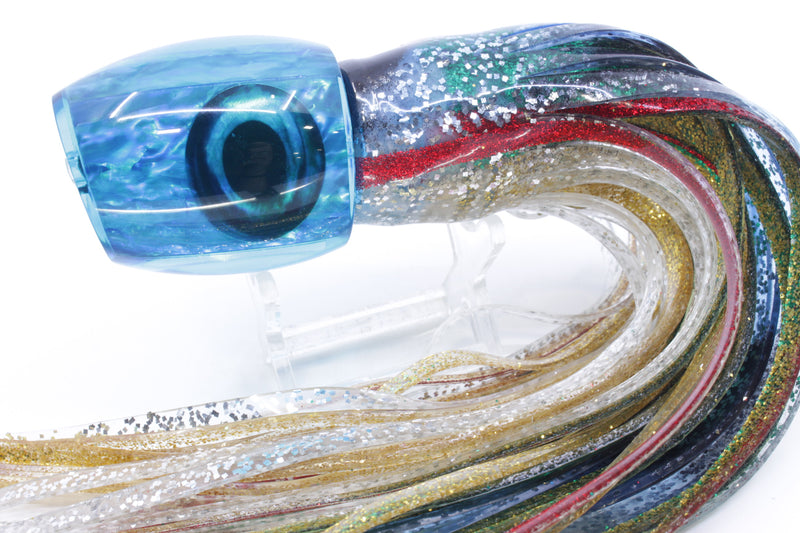 Moyes Lures Ice Blue Awabi Taxi Eyes Medium Blaster 12" 8oz Skirted Evil