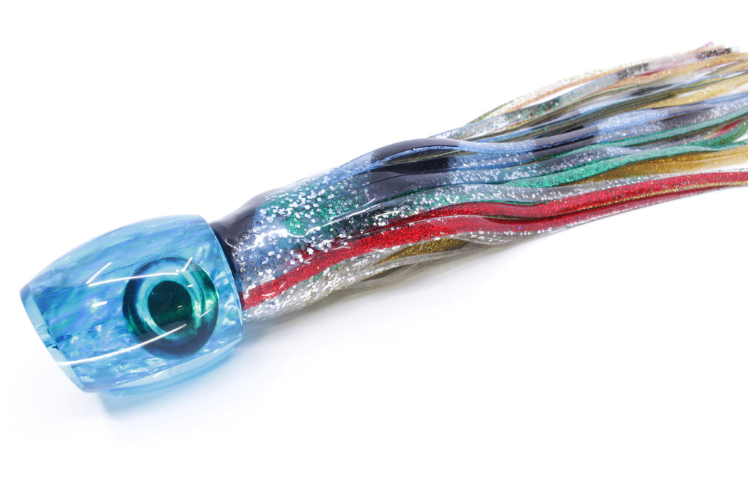 Moyes Lures Ice Blue Awabi Taxi Eyes Medium Blaster 12" 8oz Skirted Evil