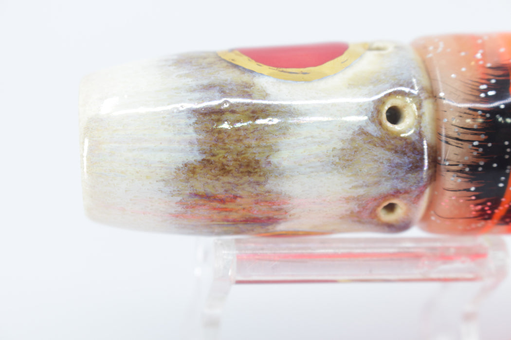 Mark White Lures Texas Turd Smoker 9" 5oz Skirted Root Beer-Petrolero/Pink