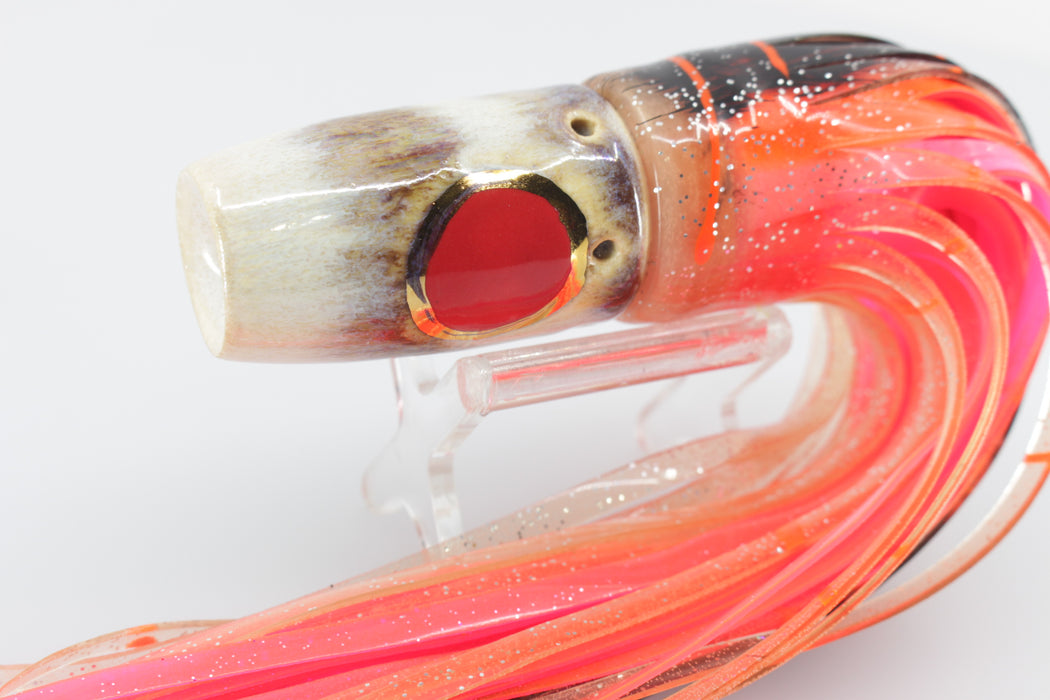 Mark White Lures Texas Turd Smoker 9" 5oz Skirted Root Beer-Petrolero/Pink