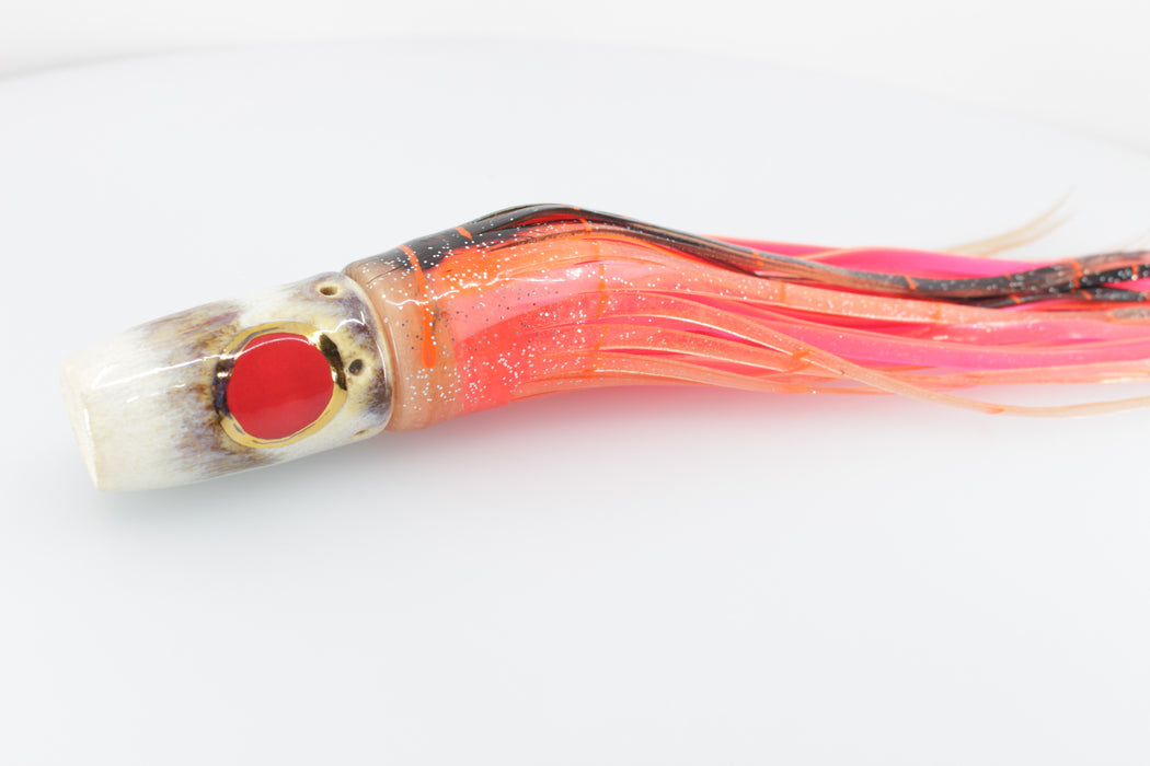Mark White Lures Texas Turd Smoker 9" 5oz Skirted Root Beer-Petrolero/Pink