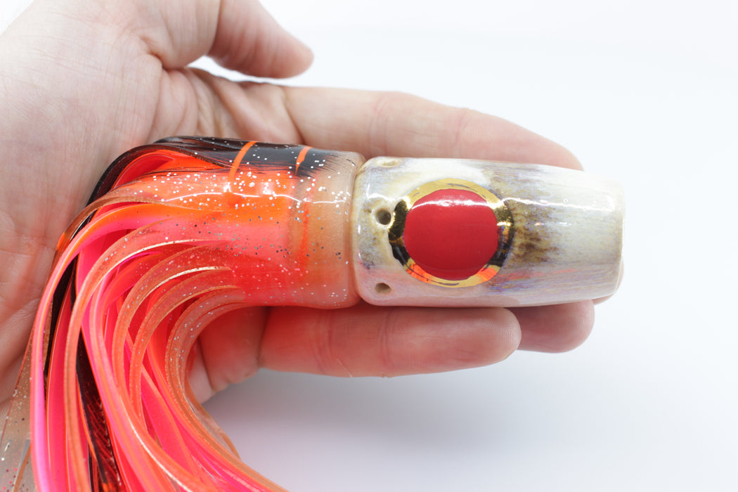 Mark White Lures Texas Turd Smoker 9" 5oz Skirted Root Beer-Petrolero/Pink