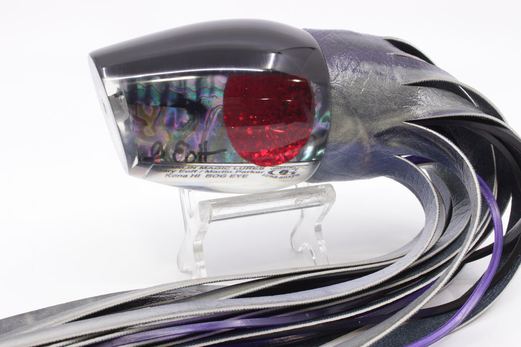 Marlin Magic Blue-Purple Abalone Black Back Red Eyes Bog Eye 14" 9.5oz ALV Skipjack