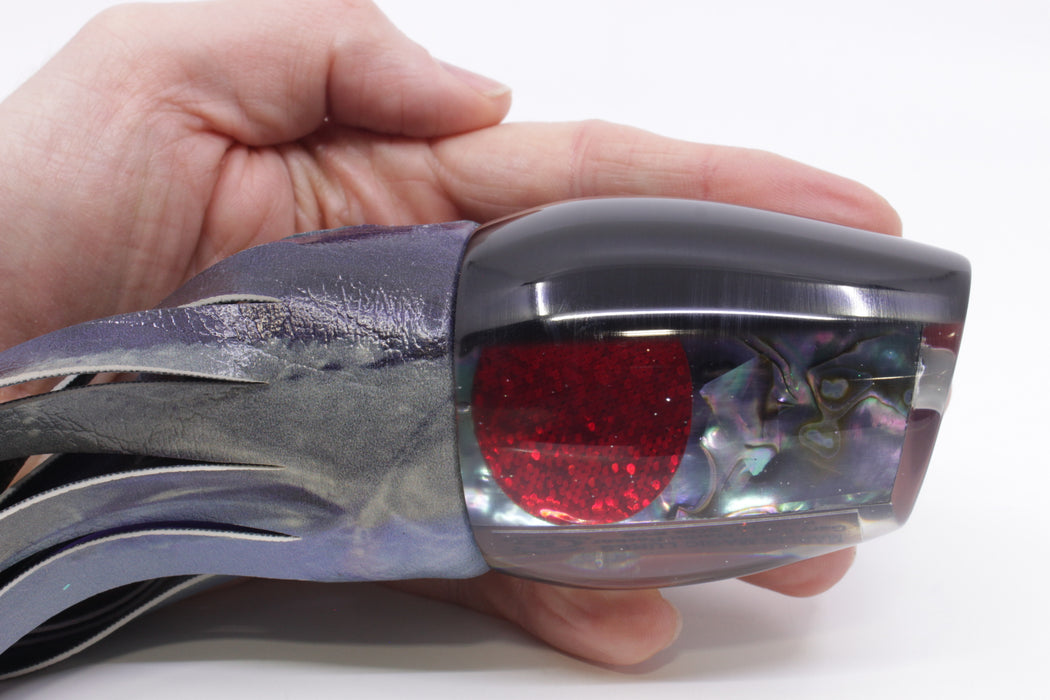 Marlin Magic Blue-Purple Abalone Black Back Red Eyes Bog Eye 14" 9.5oz ALV Skipjack