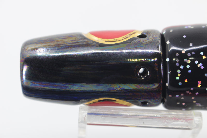 Mark White Lures Black Pearl Smoker 9" 5oz Skirted Black/Rainbow
