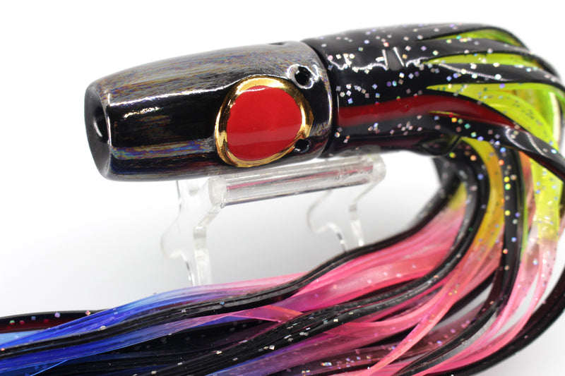Mark White Lures Black Pearl Smoker 9" 5oz Skirted Black/Rainbow