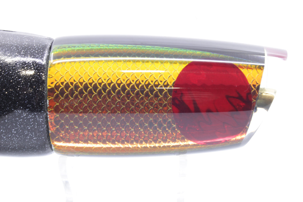 Koya Lures Rainbow Scale Red Eyes Medium Poi Dog 14" 10oz Vinyl Black