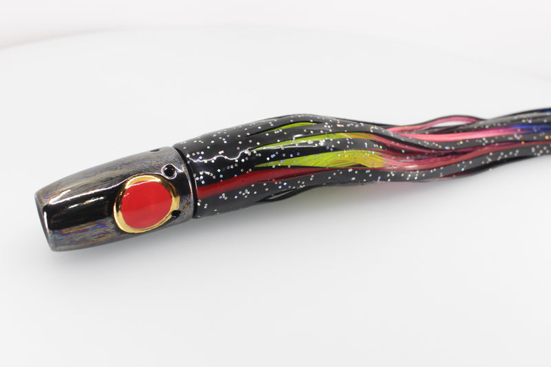 Mark White Lures Black Pearl Smoker 9" 5oz Skirted Black/Rainbow