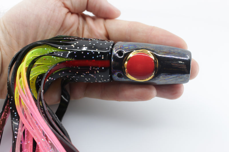 Mark White Lures Black Pearl Smoker 9" 5oz Skirted Black/Rainbow