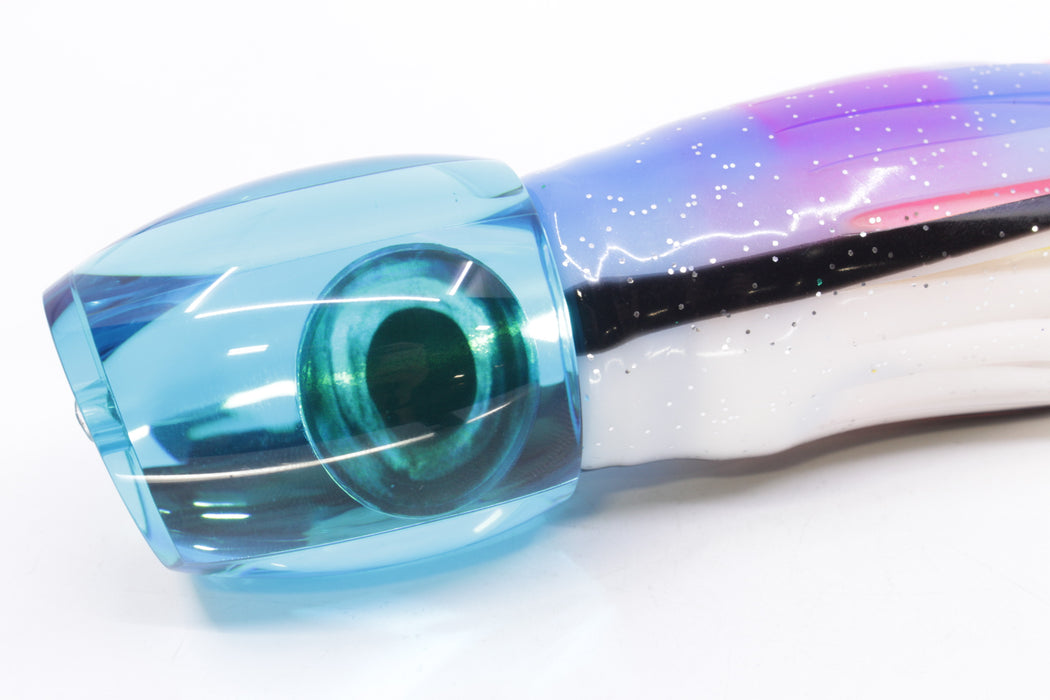 Moyes Lures Ice Blue Mirrored Taxi Eyes Medium Blaster 12" 8oz Skirted Gay Bob