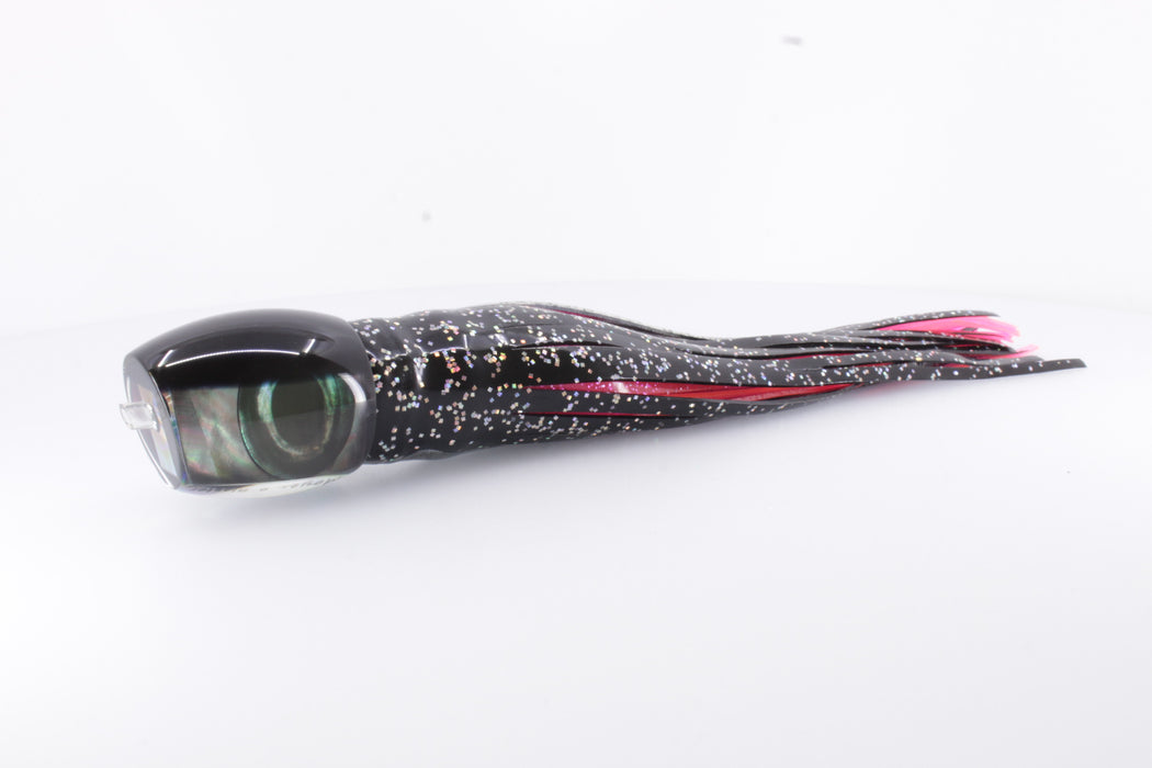 Moyes Lures Tahitian MOP Black Back Small Blaster 9" 4.5oz Skirted Black-Pink