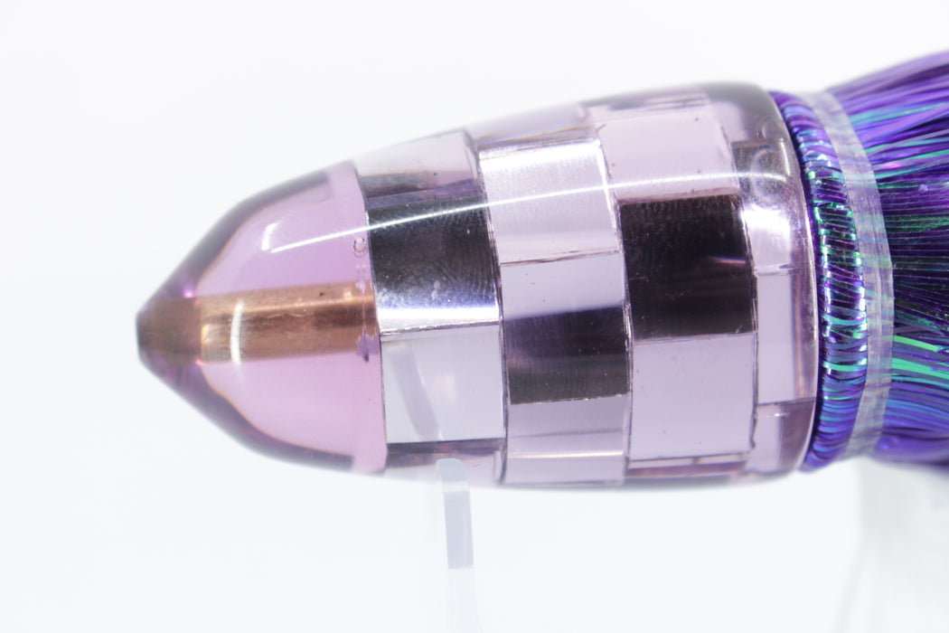 Koya Lures Purple Mirrored Clean Sweep Bullet 10" 9oz Flashabou