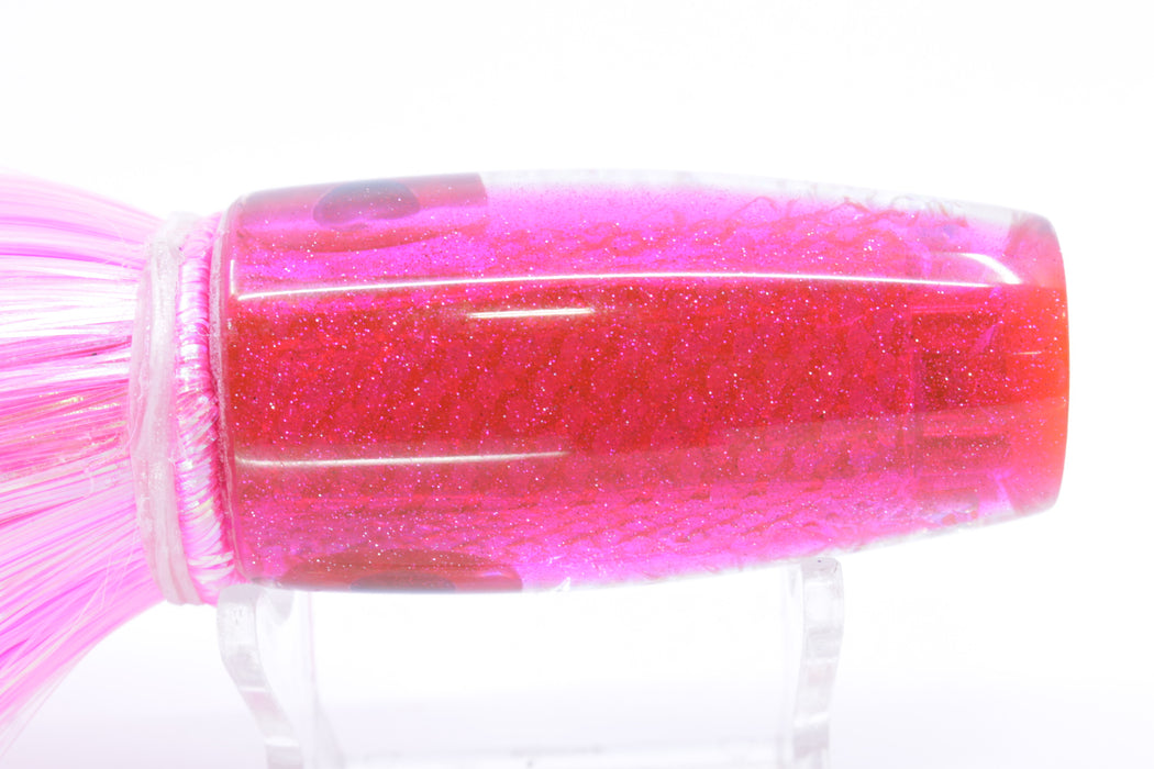 Coggin Lures Yellow-Pink Dichro Pink Back 4-Hole Big Slant Invert 9" 6.8oz Strobez