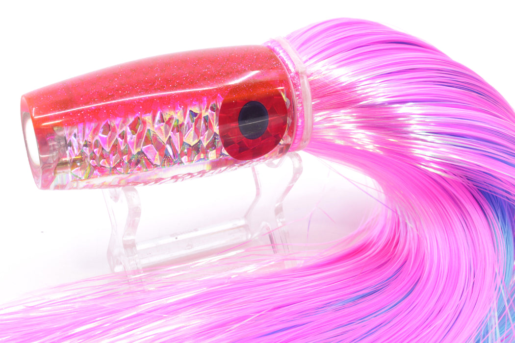 Coggin Lures Yellow-Pink Dichro Pink Back 4-Hole Big Slant Invert 9" 6.8oz Strobez