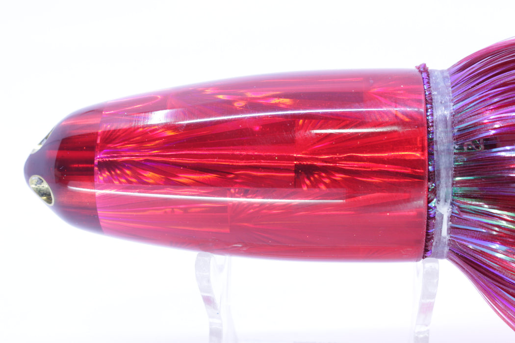 Ali'i Kai Lures Red Rainbow Starburst Dreamliner Jet 12" 14.5oz EZ Flash Red-Pink