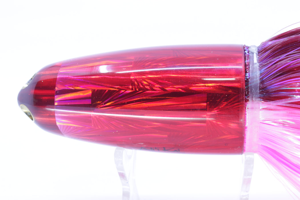 Ali'i Kai Lures Red Rainbow Starburst Dreamliner Jet 12" 14.5oz EZ Flash Red-Pink