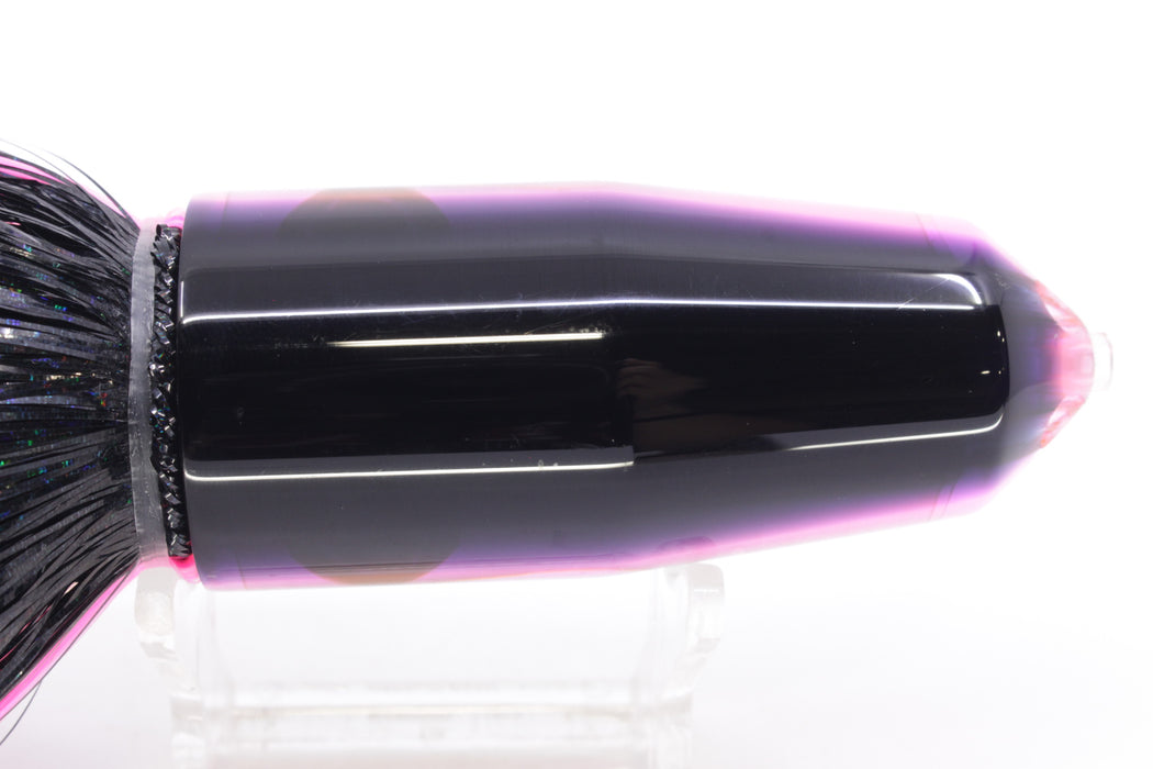 Moyes Lures White MOP Black-Pink Back 4-Hole Medium Sicario Bullet 10" 7.1oz Strobez