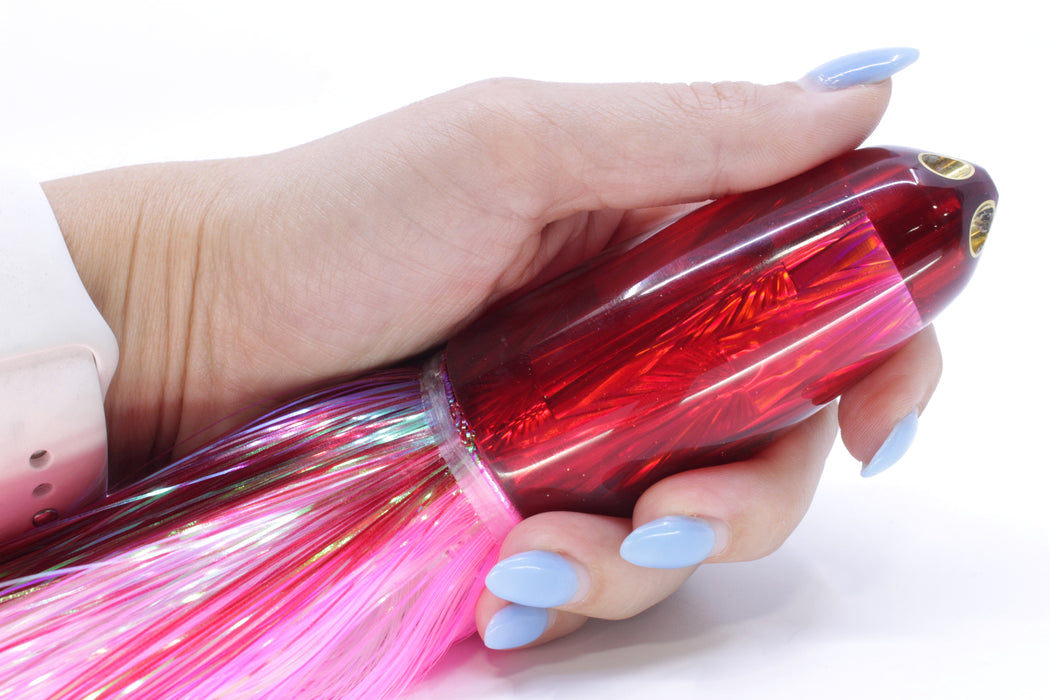 Ali'i Kai Lures Red Rainbow Starburst Dreamliner Jet 12" 14.5oz EZ Flash Red-Pink