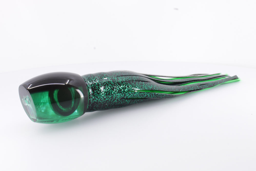 Moyes Lures Green MOP Black Back Small Blaster 9" 4.5oz Skirted Green