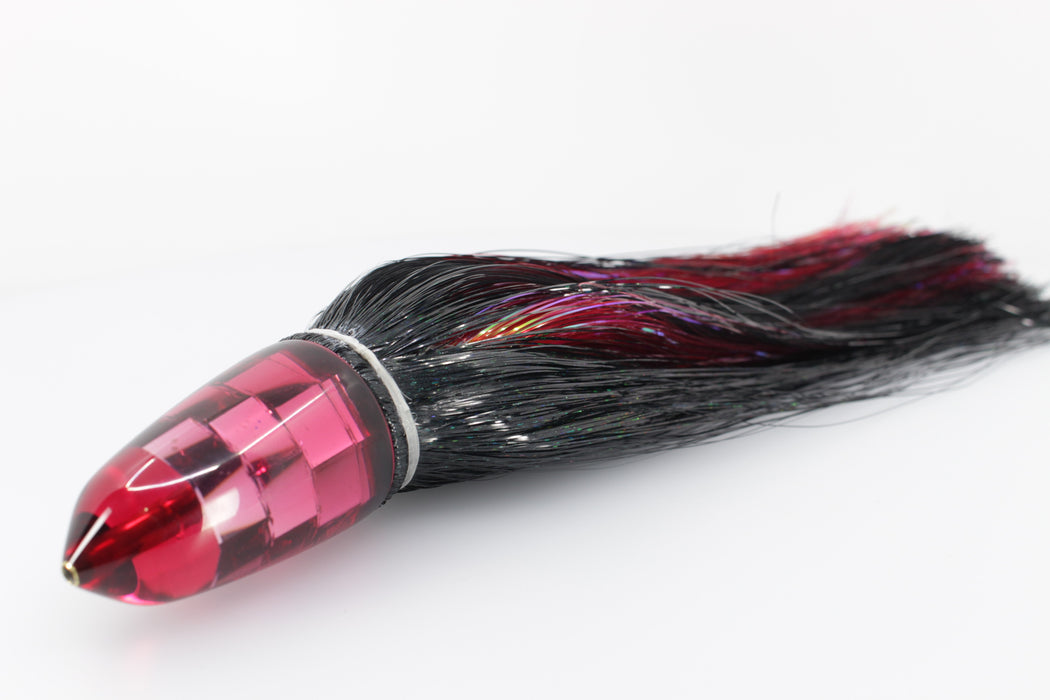Koya Lures Red Mirrored Clean Sweep Bullet 10" 9oz Flashabou Black-Red