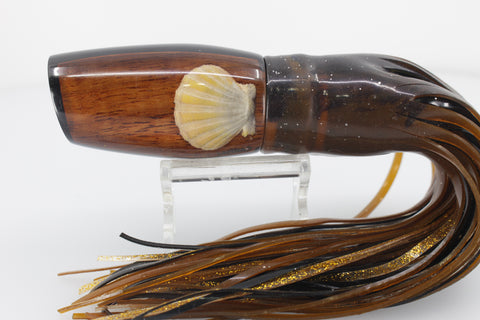 Lapinad Lures Veneer Wood Opihi Shell Eyes Plunger 9" 7oz New Pre-Owned