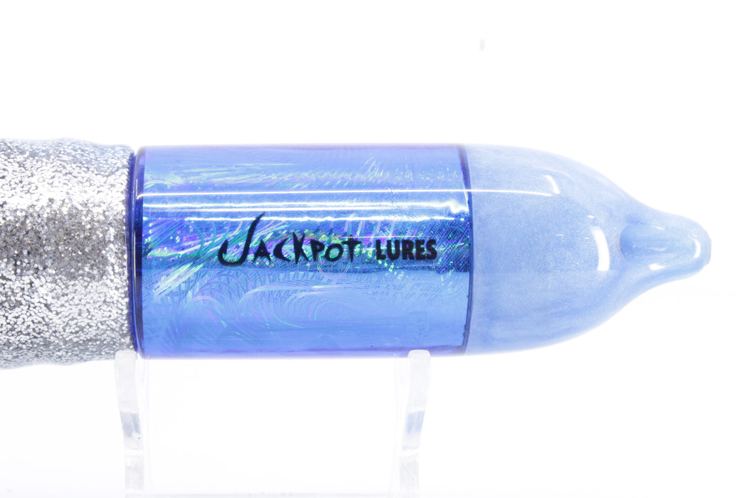 Jackpot Lures Blue Pearl Nose Rainbow 4-Hole Big Blue 12" 14.5oz Skirted Blue Aurora