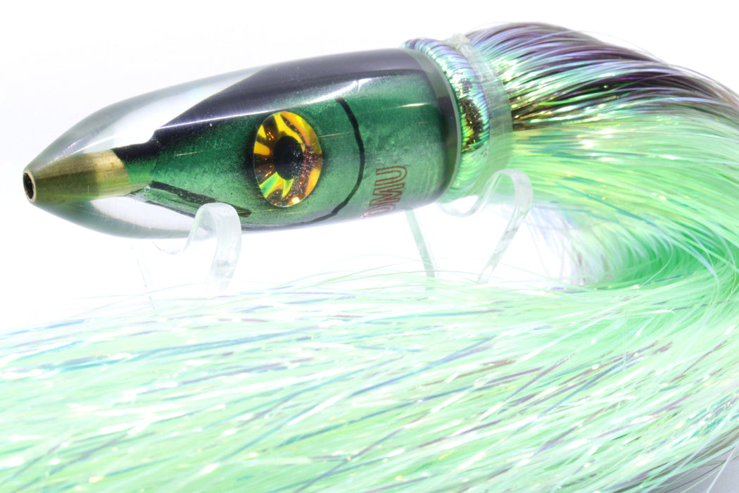 Tsutomu Lures "Mean Joe Green" Fish Head Poke Bullet 6" 2.8oz Flashabou