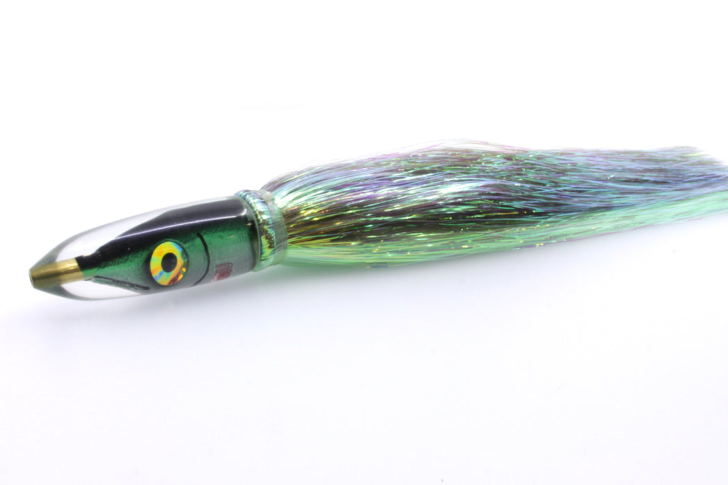 Tsutomu Lures "Mean Joe Green" Fish Head Poke Bullet 6" 2.8oz Flashabou