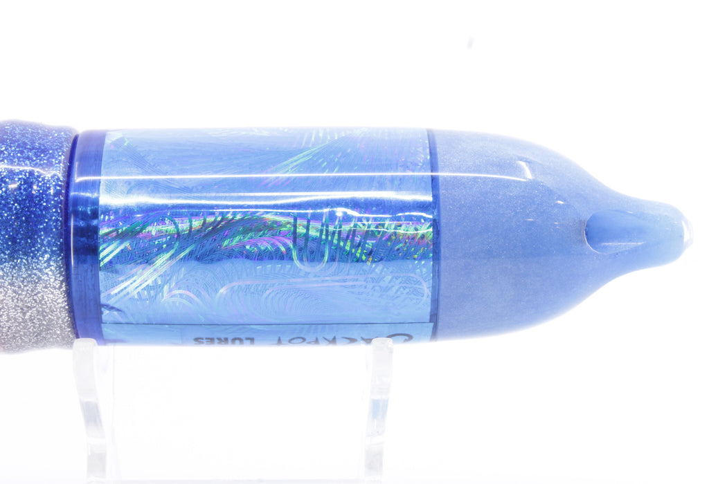 Jackpot Lures Blue Pearl Nose Rainbow 4-Hole Big Blue 12" 14.5oz Skirted Blue-Pink