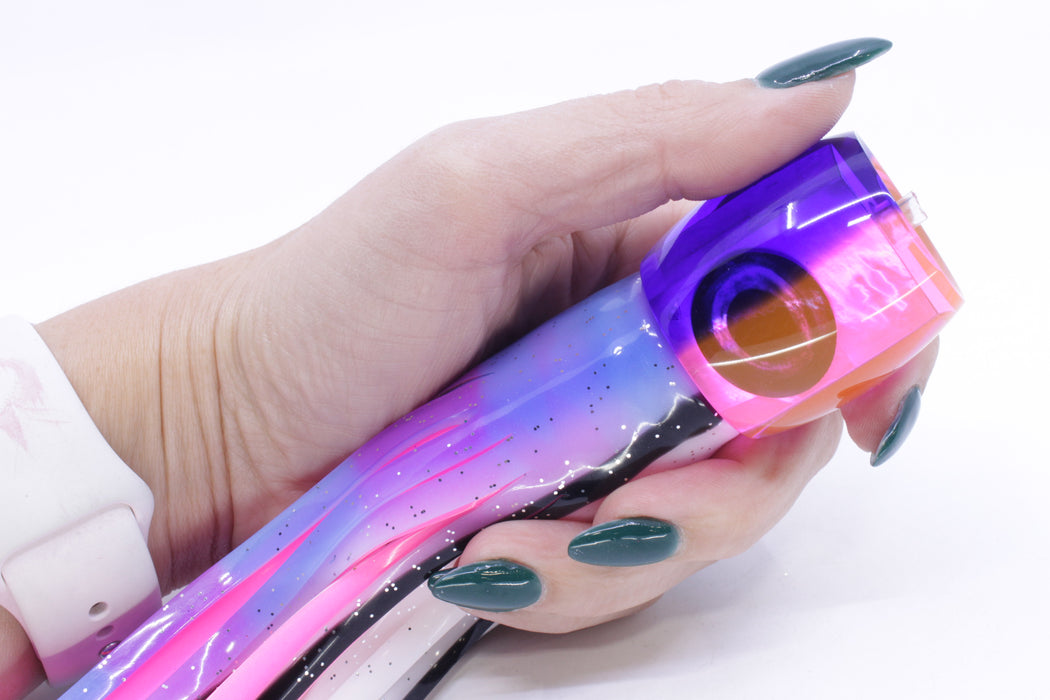 Moyes Lures Pink MOP Blue Back Medium Secret 10" 5oz Skirted Gay Bob