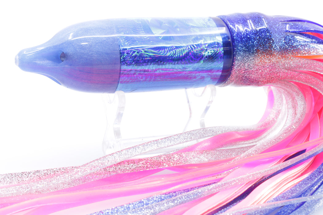 Jackpot Lures Blue Pearl Nose Rainbow 4-Hole Big Blue 12" 14.5oz Skirted Blue-Pink