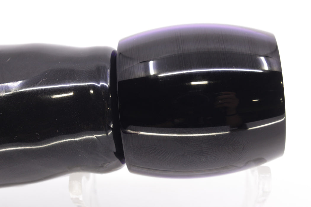 Moyes Lures Purple Mirrored Black Back Medium Secret 10" 5oz Skirted Black Skipjack