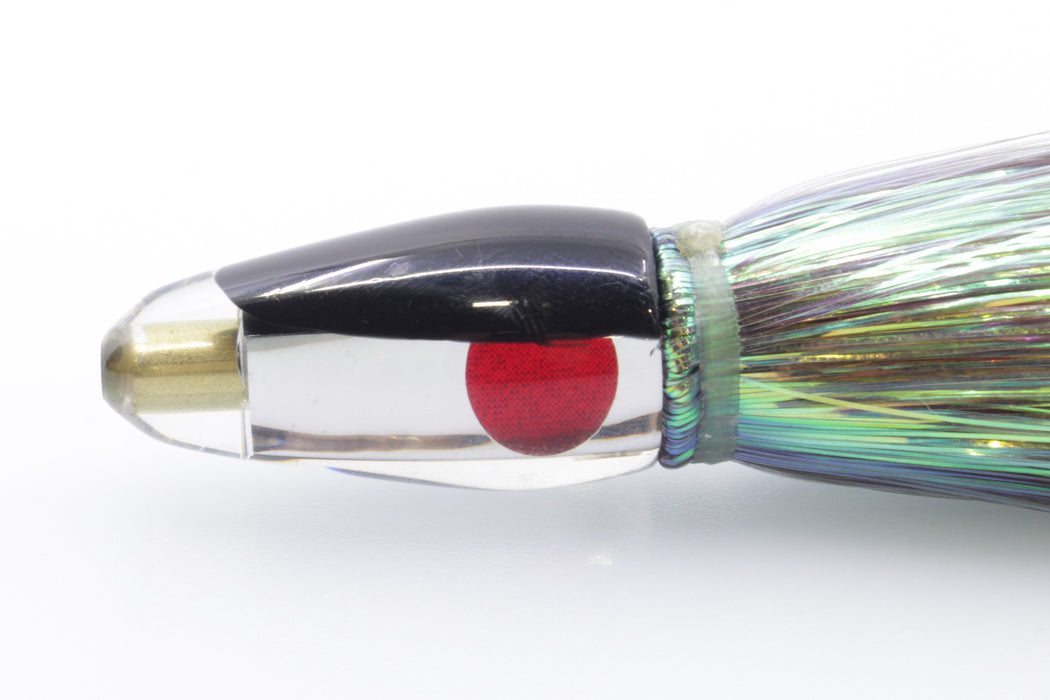 Koya Lures Mirrored Black Back Red Eyes Koya Bullet 4.5" 1.5oz Flashabou Black/Orange